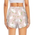thumbnail image 4 of Vsdgher Cute Rabbit Print Women's Running Double Layer Shorts High Waisted with Pockets Elastic Yoga Workout Athletic Gym Sports, 4 of 8