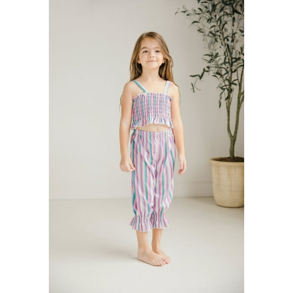 Striped Smocked Camisole & pant set