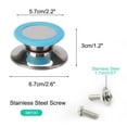 thumbnail image 2 of 2pcs Pot Lid Knob Handle Silicone and Stainless Steel Knobs Cookware Utensils Cover Replacement Blue, 2 of 7