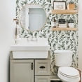 thumbnail image 3 of Green Leaf Wallpaper Peel and Stick Olive Leaf Contact Paper 17.7inch x 393.7inch Green Peel and Stick Wallpaper Modern Farmhouse Wall Paper for Bathroom Neutral Sage Decorative Vinyl, 3 of 6