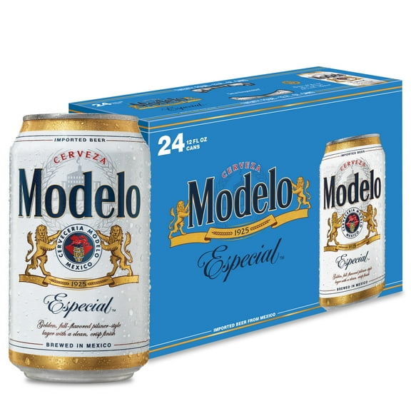 Modelo Especial Mexican Lager Import Beer, 24 Pack, 12 fl oz Aluminum Cans, 4.4% ABV