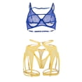 thumbnail image 3 of Gibobby Conjunto de lencería de encaje Camisón de encaje para mujer, lencería sexy de encaje para novia(Amarillo, XG), 3 of 5