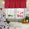 thumbnail image 5 of 2 Pack Valances for Window, Pure Red Short Curtains for Kitchen Bedroom Living Room, Simple Solid Color Rod Pocket Small Window Treatment Valance Drapes 42 x 18 Inch, 5 of 8