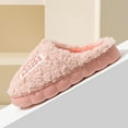 thumbnail image 4 of Slippers for Women Winter Memory Foam Soft Thick Sole Fashion Fuzzy Indoor Outdoor Bedroom House Shoes Pink 5.5, 4 of 7