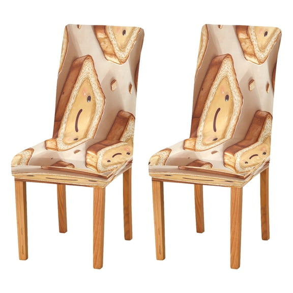 BZSMCE Chairs Slipcovers Dining Chair Covers Cute Breads Creative Pattern