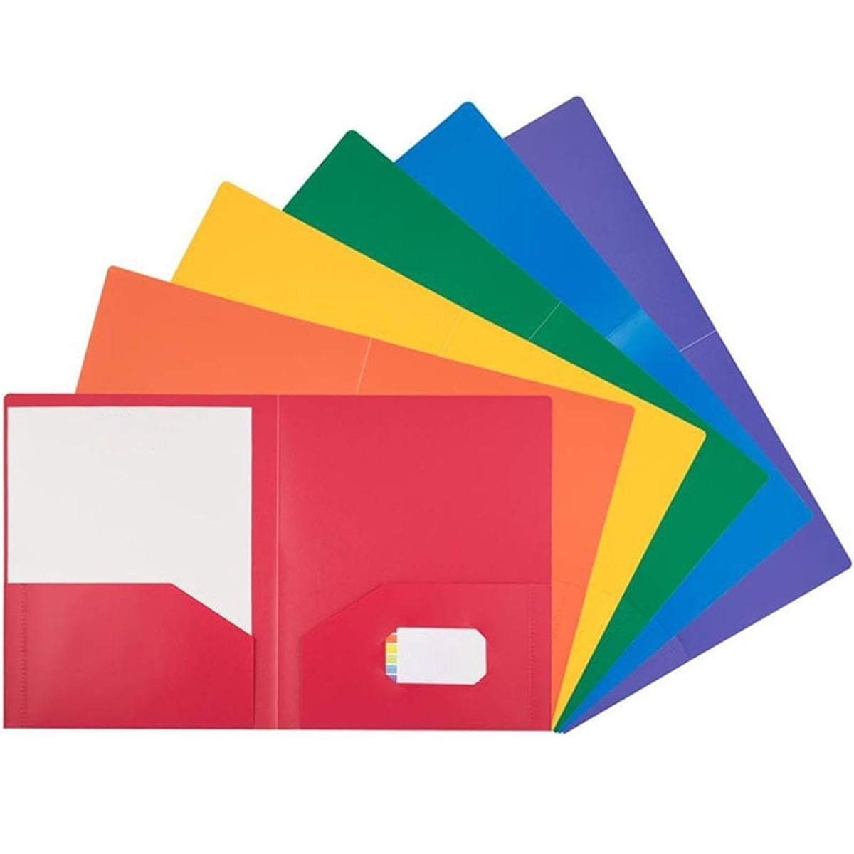 Plastic Folders with Pockets and Prongs, 24 Pack, Letter Size, Flexible Plastic Folders with Prongs 6colors