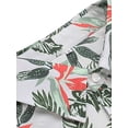 thumbnail image 6 of JYYYBF Men's 2 Pcs Beach Set Leaves/Flower Print Short Sleeve Holiday Hawaii Shirts Tops Casual Elastic Waist Shorts Summer Outfits, 6 of 9