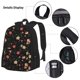 thumbnail image 3 of Balery Red White Flowers Mochila Escolar 3 en 1 para Niños - Mochila Resistente con Lonchera Térmica y Estuche - Mochila Escolar para Niños y Niñas, 3 of 7