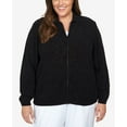 thumbnail image 4 of Alfred Dunner Womens Plus-Size Chenille Metallic Zip Front Cardigan, 4 of 6