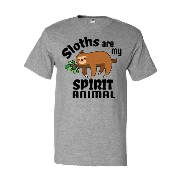 Inktastic Sloths Are My Spirit Animal with Cute Sloth Illustration T-Shirt