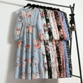 thumbnail image 3 of Spring Summer Women Maxi Dresses Casual Full Sleeve Floral Printed Woman Bohe Beach, 3 of 7