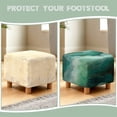 thumbnail image 6 of SCRAWLGOD Cloud Print Teal Ottoman Cover Square, Washable Small Ottoman Cover - Stretch Ottomans Slipcover, with Elastic Band, Soft for Storage Stools, 6 of 7