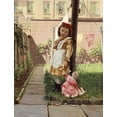 thumbnail image 2 of Brown, John George 15x18 Gold Ornate Wood Framed with Double Matting Museum Art Print Titled - Young Girl In a New York Garden, 2 of 4