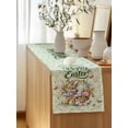 thumbnail image 5 of Table Runner 36 Inches Long for Kitchen Dining, Easter Dresser Scarf Farmhouse, Dining Table Decorations for Wedding/Parties, Spring Floral Easter Eggs Bunny Tulip Butterfly 13 x 36 In, 5 of 8
