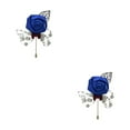 thumbnail image 2 of Guardoinrt Modern Minimalist Brooch Pin Unique And Fashionable Statement Piece Stylish Versatile Flower Brooch royal blue 2Set, 2 of 6