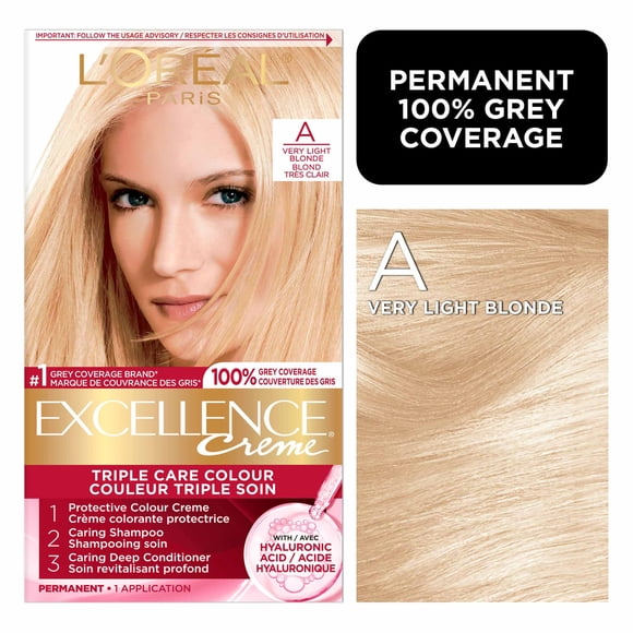 L'Oréal Paris Excellence Crème Hair Dye, Permanent Hair Color with Hyaluronic Acid