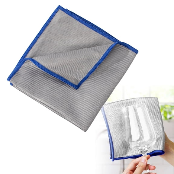 Glass Cleaning Cloth Microfiber Streak Free Lint Free Dish Rags, Microfiber Glass Polishing Cloth Towels for House Glasses Window Stainless Steel Bradem