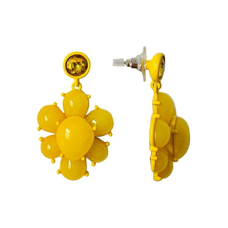 Time And Tru Women's Yellow Flower Earrings