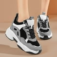 thumbnail image 5 of NOKIO Womens Chunky Platform Sneakers-Lightweight Breathable Dad Shoes, Casual Lace-Up Walking Sneakers, Comfortable Fashion Running Shoes Women Casual Shoes, 5 of 9
