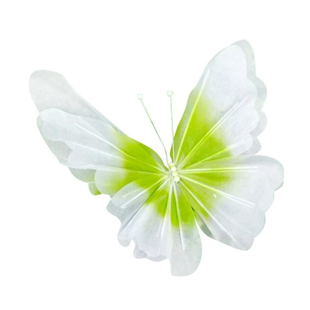 Decoración de mariposas artificiales gigantes, decoraciones únicas para fiestas, decoración de mariposas grandes para bodas, de pared para bodas. Gradiente verde central