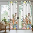 thumbnail image 5 of Outdoor Curtains for Patio Waterproof, Spring Easter Outdoor Privacy Panels Grommet, Rabbits Eggs Botanical Floral Leaf Butterfly Blackout Outside Curtains for Porch/Cabana 54"x84", 1 Panel, 5 of 8