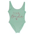 thumbnail image 1 of S-3xl Gold Print Team Bride One-piece Swimsuit Squad Women Swimwear Bachelorette Party Swimsuit Summer Beatchwear Bathing Suit, 1 of 4