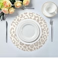 thumbnail image 5 of Coolnut Light Leopard Print Round Placemats Set of 1 Table Mats for Kitchen Washable Non-Slip Place Mats Heat Resistant Place Mats for Kitchen Dining Table Home Decor, 5 of 7