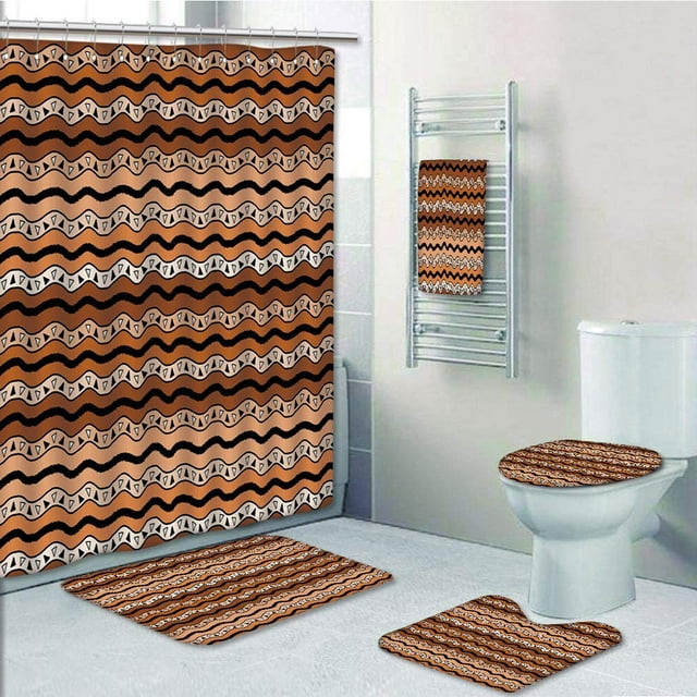 PRTAU Zambia Tribal with Wavy Lines Geometric Triangles Kenyan Cinnamon