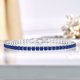 thumbnail image 2 of JeenMata 5.5 TCW Corte Princesa Junio ​​- Alejandrita - Pulsera de tenis con piedra natal para mujer Diseño de eternidad - Chapado en oro blanco, 2 of 6