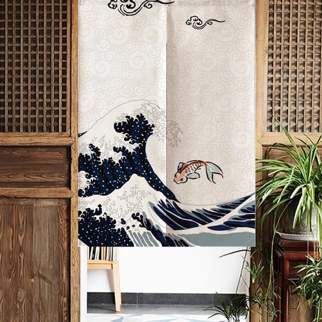 Khall Decorative Curtain, Door Half Curtains, Japanese Style Curtain, Restaurants Office For Home Shops