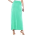 thumbnail image 2 of Women's Stretchy Flowy Maxi Skirt with Elastic Waistband for Comfort and Style, 2 of 5