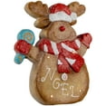 thumbnail image 4 of 14" LED Lighted Gingerbread Reindeer "NOEL" Tabletop Christmas Figurine, 4 of 6