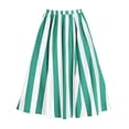 thumbnail image 5 of Karight Womens Striped Maxi Skirt Elastic Waist Flared A-Line Skirt with Side Pockets Casual Summer Beachwear, 5 of 6
