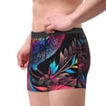 thumbnail image 2 of Xecao Artistic Colorful Bird Print Men's Underwear Boxer Briefs Pack - Your ComfortSoft, Moisture-Wicking, and Breathable Choice for Men's Underwear-Small, 2 of 5