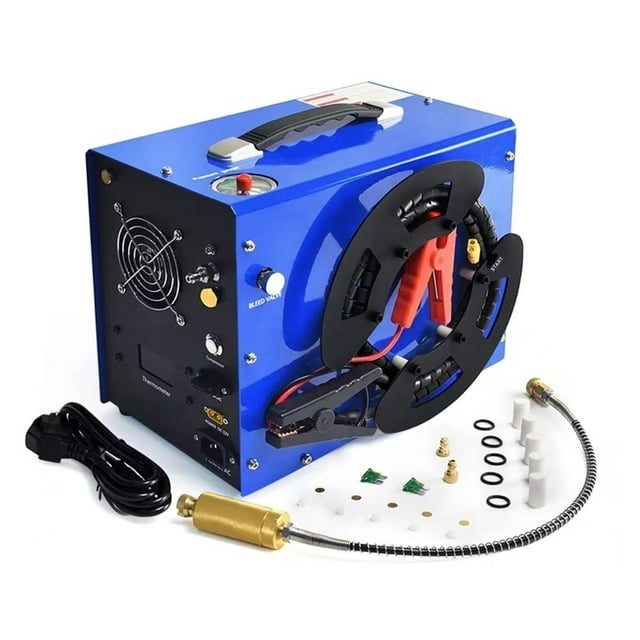 PCP Compressor Pcp 12v 300bar Automatic Stop, No Oil/water, 4500Psi/30Mpa, 8MM, Suitable For Paintball/PCP, AC Or 12V 5.01