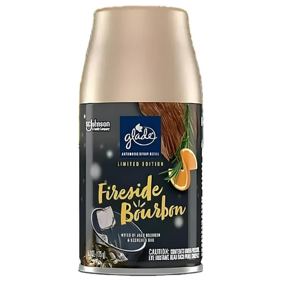 Glade Limited Edition Air Freshener Spray  Fireside Bourbon Scent with Notes of Oak & Citrus, 6.2 oz 1 Pack