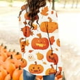 thumbnail image 7 of Women Open Front Cardigan Long Sleeve Pumpkin Ghost Maple Leaf Print Casual Lightweight Fall Outerwear, 7 of 7