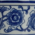 thumbnail image 4 of Creative Co-Op Stoneware Pet Bowl with Design, Blue and White, 4 of 5