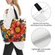 thumbnail image 3 of Balery Colorful Vintage Floral Pattern Bolsa Tote Estilo Estético con Cremalleras, Bolsa de Hombro, Bolsa de Compras Grande y Plegable, 3 of 8