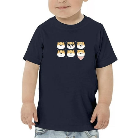 

Set Of Shiba Inu Faces T-Shirt Toddler -Image by Shutterstock 5 Toddler