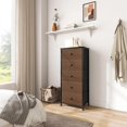 thumbnail image 2 of Comoda Cajonera para Recamara - 5 Cajones De Tela con Parte Superior de Madera y Marco De Acero Plegable - Mueble Organizador con cajonera para Recámara o Sala, 2 of 8