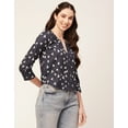 thumbnail image 3 of Moomaya Printed Short Top For Women V Neck Full Sleeve Regular Tunic Top, 3 of 8