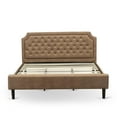 thumbnail image 6 of East West Furniture Granbury Engineered Wood King Platform Bed in Brown, 6 of 7