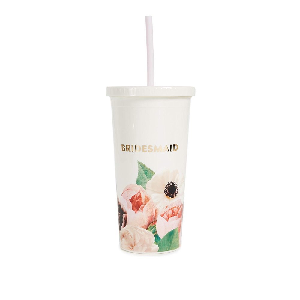 Kate Spade New York Bridesmaids Insulated Plastic Tumbler With Reusable