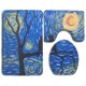 thumbnail image 1 of ABPHQTO Pájaros del amor de la noche estrellada Juego de alfombras de baño de 3 piezas Alfombra de baño Alfombra de contorno y tapa de inodoro ABPHQTO Cont-CHAPPLE-16507, 1 of 2