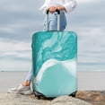 thumbnail image 3 of Lsque Teal Turquoise 1 Printed Luggage Cover, Travel Luggage Protector,Scratch and Dirt Resistant, Fits 18-32 Inch Luggage - Large, 3 of 9
