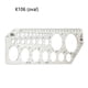 thumbnail image 2 of Seitruly Escala de regla transparente Reglas portátiles Plantilla de herramienta de medición multifuncional Suministro de círculo de dibujo para Kits de experimentos de química Oval, 2 of 6