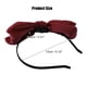 thumbnail image 4 of diadema con lazo de satén, diadema de moda para mujer, rojo vino, 0,31 pulgadas de ancho., 4 of 7