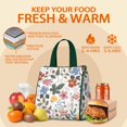 thumbnail image 5 of Pioneer Flower Floral Print Pattern Insulated Lunch Bag for Women & Adults,Large Portable Soft Cooler Lunch Bag,Thermal Food Storage Tote with Pearl Cotton,8.66L,8.75x5.75x9.5 Inch, 5 of 6