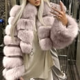 thumbnail image 3 of Heliisoer Plus Women Size Faux Coat Warm Furry Faux Short Jacket, 3 of 9